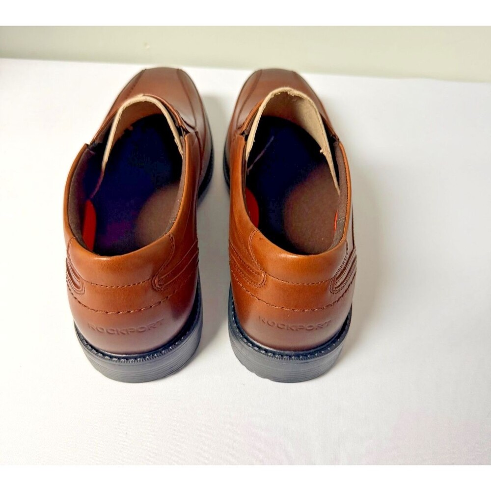 Rockport SL2 Bike SO CH5296 Mens Size 14M Tan Havana Leather Slip On NIB - Picture 4 of 9